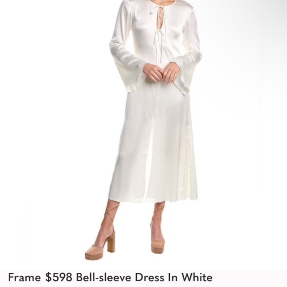 Frame Silk Cream Dress